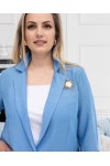 Брючный женский косиюм Мадрид голубой