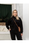 Костюм спортивный на флисе Рим черный
