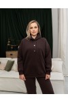 Костюм спортивный на флисе Рим шоколад
