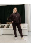 Костюм спортивный на флисе Рим шоколад