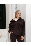 Костюм спортивный на флисе Рим шоколад