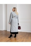 Демисезонное пальто Бостон светло-серый