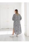 Платье-рубашка Джил черно-белый