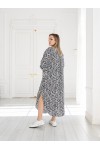 Платье-рубашка Джил черно-белый