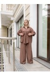 Женский брючний комплект Дали мокко