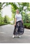 Шифоновая плисерованная юбка Синтия графит