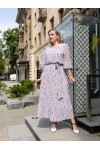 Шифоновое платье плиссе Камилла лаванда
