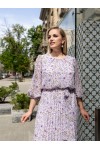 Шифоновое платье плиссе Камилла лаванда