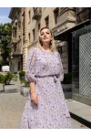 Шифоновое платье плиссе Камилла лаванда