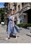 Шифоновое платье плиссе Эмилия деним