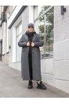 Демисезонное пальто Майли серое елочка
