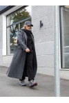 Демисезонное пальто Майли серое елочка