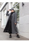 Демисезонное пальто Майли серое елочка