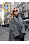 Стильное демисезонное пальто Сейди серый